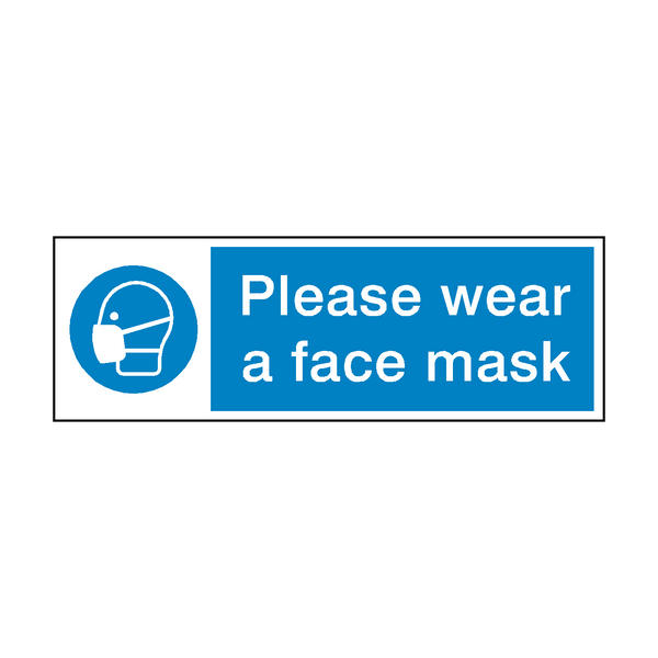 Wear Face Masks Safety Sign | Safety-Label.co.uk