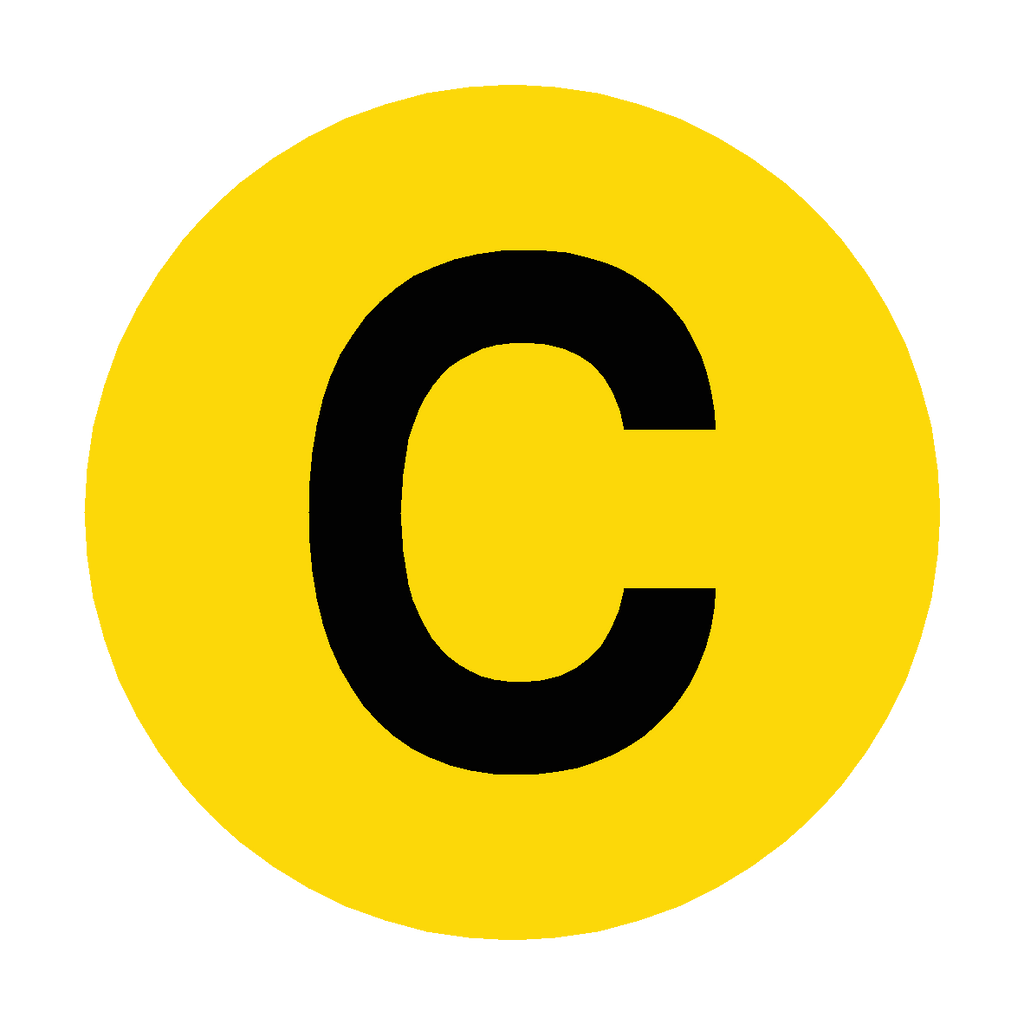 Letter C Floor Marker | Safety-Label.co.uk