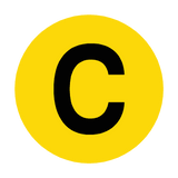 Letter C Floor Marker | Safety-Label.co.uk