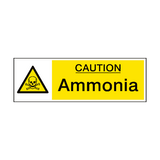 Caution Ammonia Hazard Sign | Safety-Label.co.uk