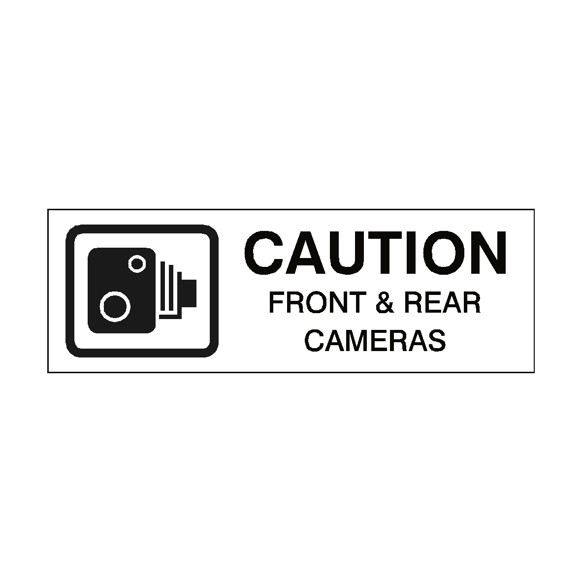 Front Rear Sticker Front and Rear Cameras Vehicle Sticker | Safety-Label.co.uk