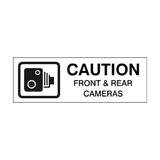 Front and Rear Cameras Vehicle Sticker | Safety-Label.co.uk