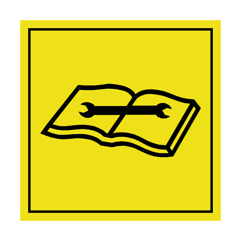 Check Service Manual Label | Safety-Label.co.uk