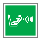 Child Seat Presence & Orientation Detection Symbol Sign | Safety-Label.co.uk