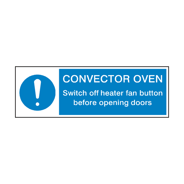 Convector Over Mandatory Sign | Safety-Label.co.uk