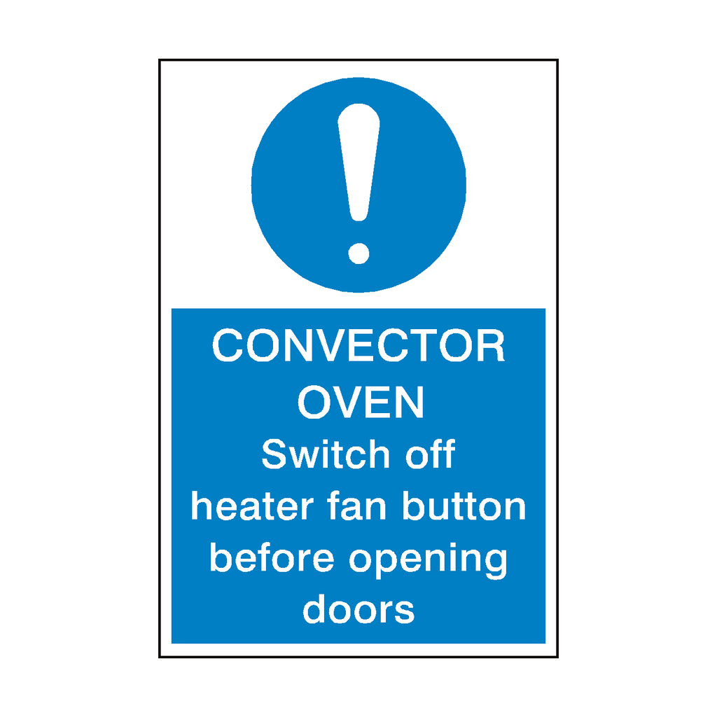 Convector Oven Safety Sign | Safety-Label.co.uk