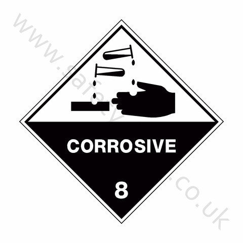 Corrosive 8 Sign | Safety-Label.co.uk