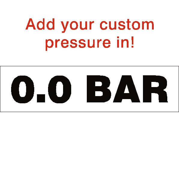 Custom BAR Tyre Pressure Sticker