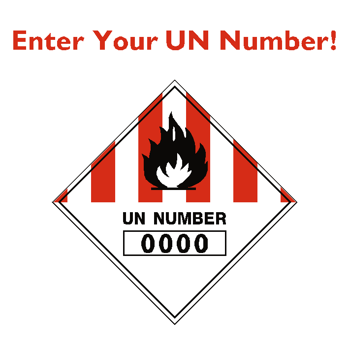 Un Label Example Custom UN Number Label