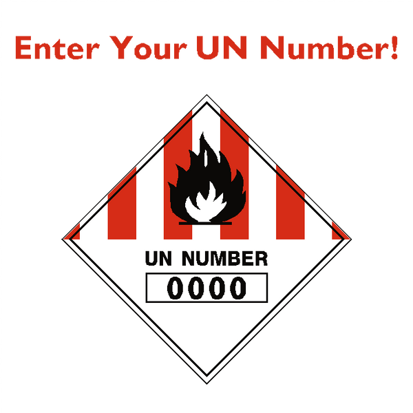 Un Code Stickers Custom UN Number Label | Safety-Label.co.uk