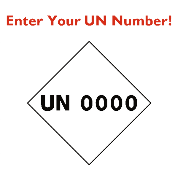 Custom UN Number Sticker | Safety-Label.co.uk