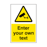 Custom Text Security Sign | Safety-Label.co.uk