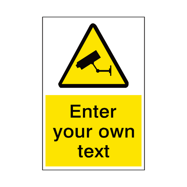 Custom Text Security Sign | Safety-Label.co.uk