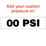 Custom PSI Tyre Pressure Sticker | Safety-Label.co.uk