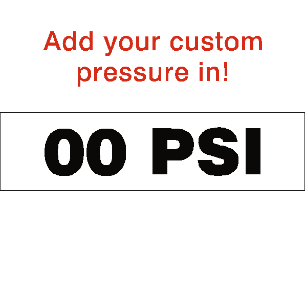 Custom PSI Tyre Pressure Sticker | Safety-Label.co.uk