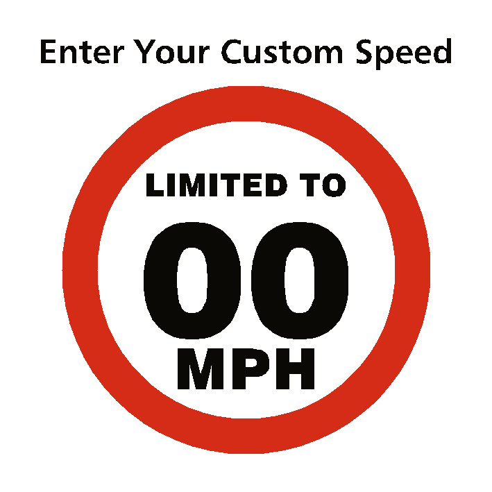 Custom Mph Speed Limit Sticker | Safety-Label.co.uk