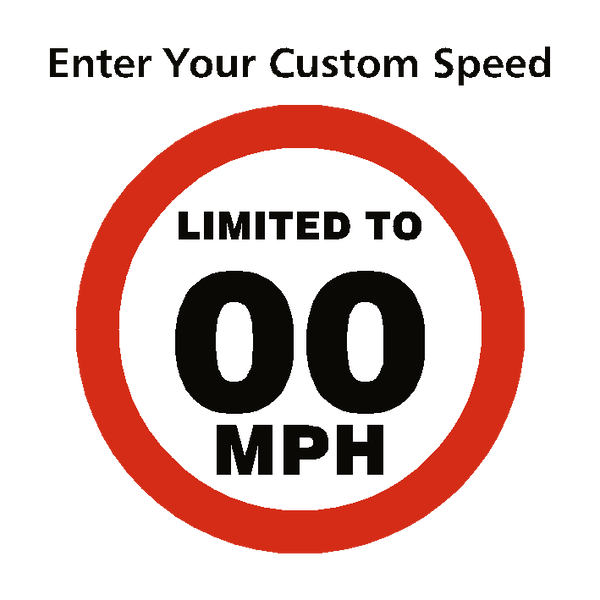 Custom Mph Speed Limit Sticker | Safety-Label.co.uk