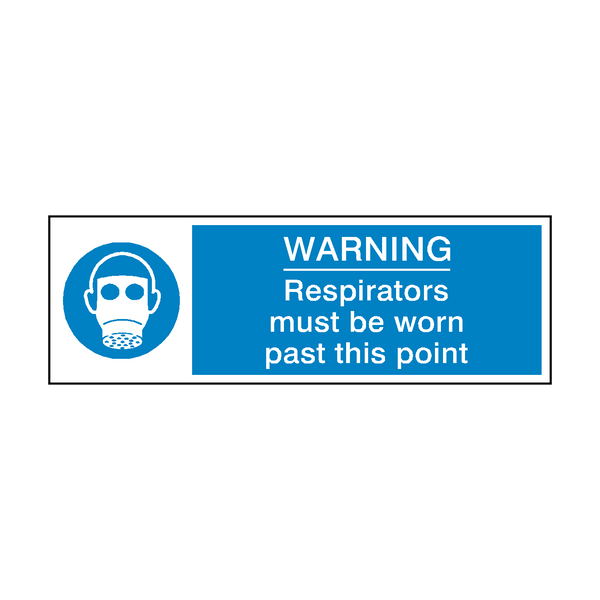 Respirators Must Be Worn Past This Point Safety Sign | Safety-Label.co.uk