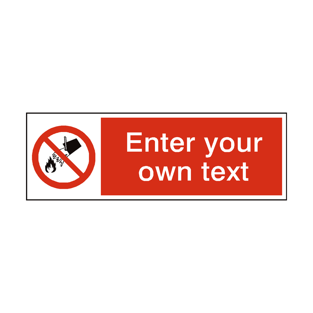 Do Not Extinguish With Water Custom Sticker | Safety-Label.co.uk
