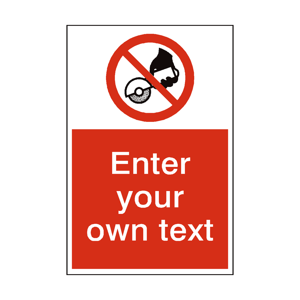 Do Not Use Hand Held Grinding Custom Prohibition Sticker | Safety-Label.co.uk