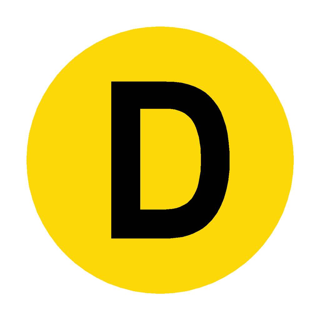 Letter D Floor Marker | Safety-Label.co.uk