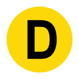 Letter D Floor Marker | Safety-Label.co.uk