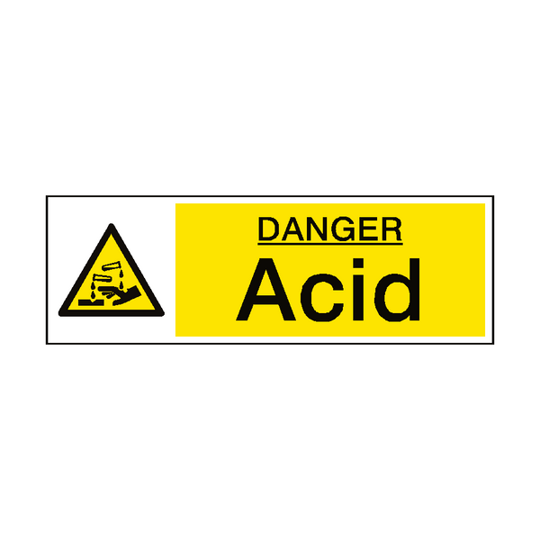Danger Acid Sign | Safety-Label.co.uk