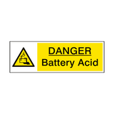 Danger Battery Acid Hazard Sign | Safety-Label.co.uk