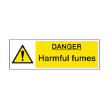Danger Harmful Fumes Hazard Sign | Safety-Label.co.uk