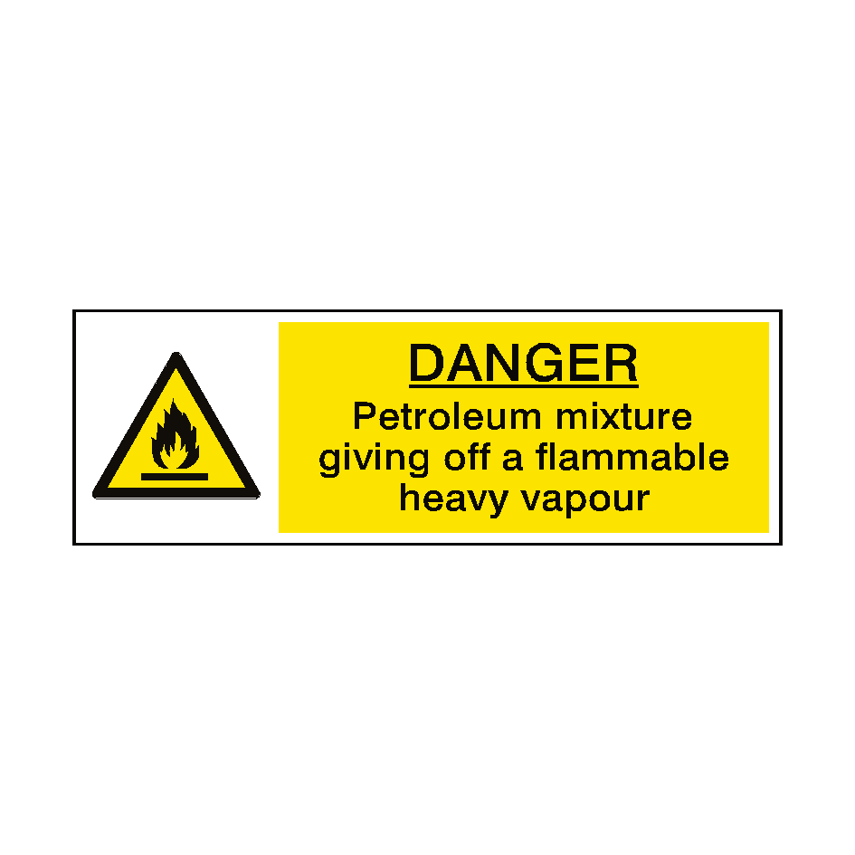 Danger Petrol Vapour Hazard Sign | Safety-Label.co.uk