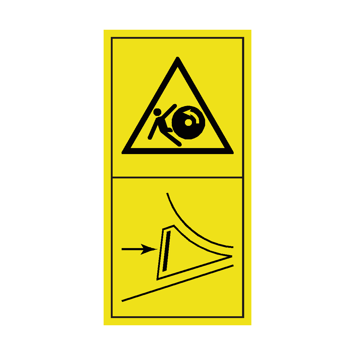 Danger Of Running Backwards On A Slope, Secure The Machine With Wedges