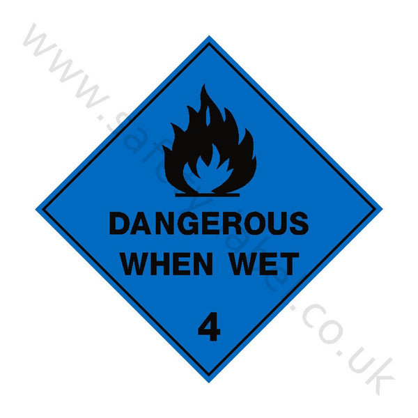 Dangerous When Wet 4 Sign | Safety-Label.co.uk