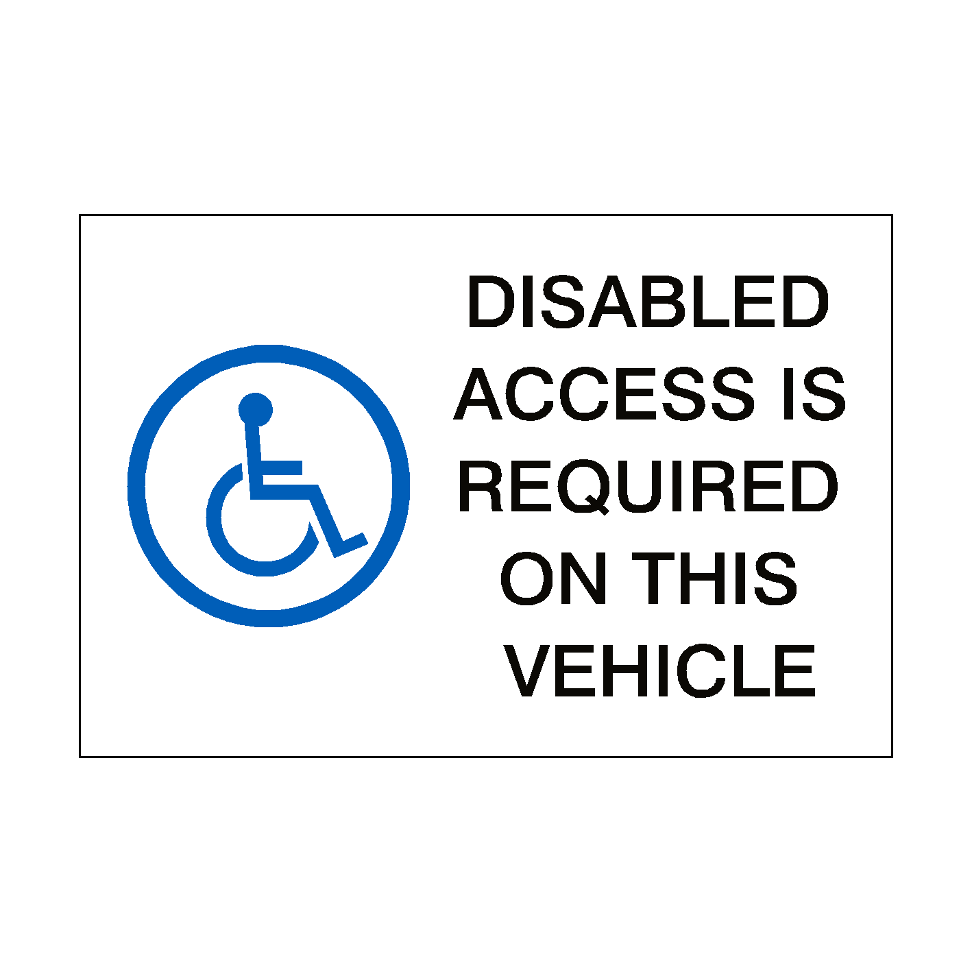 Disabled Access Sticker