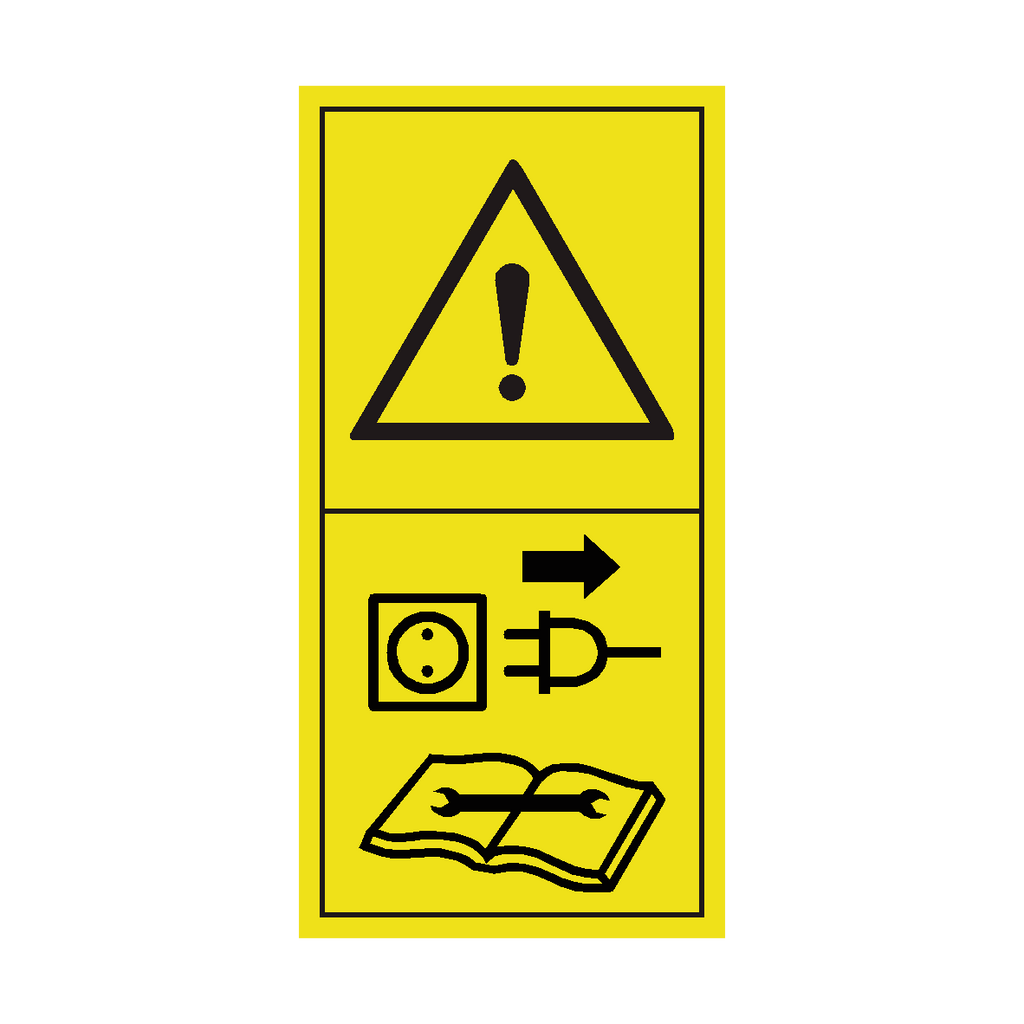 Disconnect The Power From Outlet Before Maintenance or Repairs Sticker | Safety-Label.co.uk