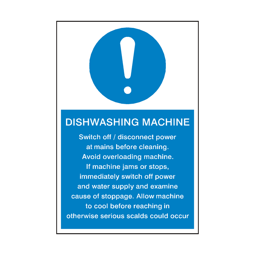 Dishwashing Machine Instructions Sign | Safety-Label.co.uk