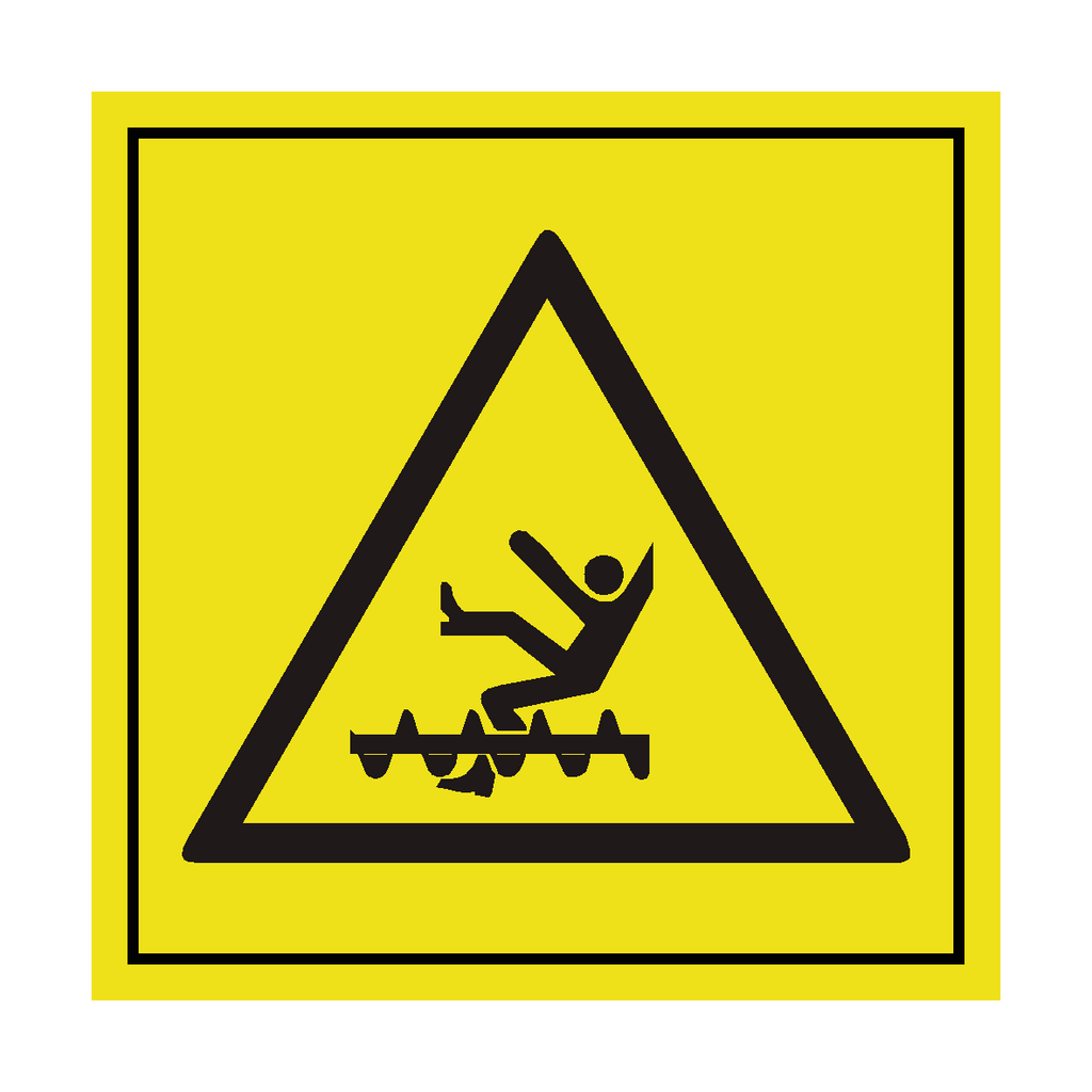 Do Not Climb Into Rotating Machine ISO Label | Safety-Label.co.uk