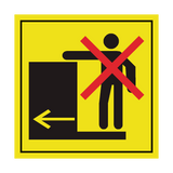 Do Not Ride On Platform Or Ladder Label | Safety-Label.co.uk