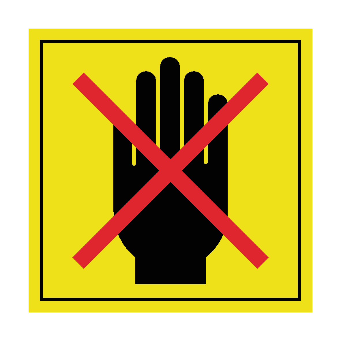 Do Not Touch ISO 11684 Label
