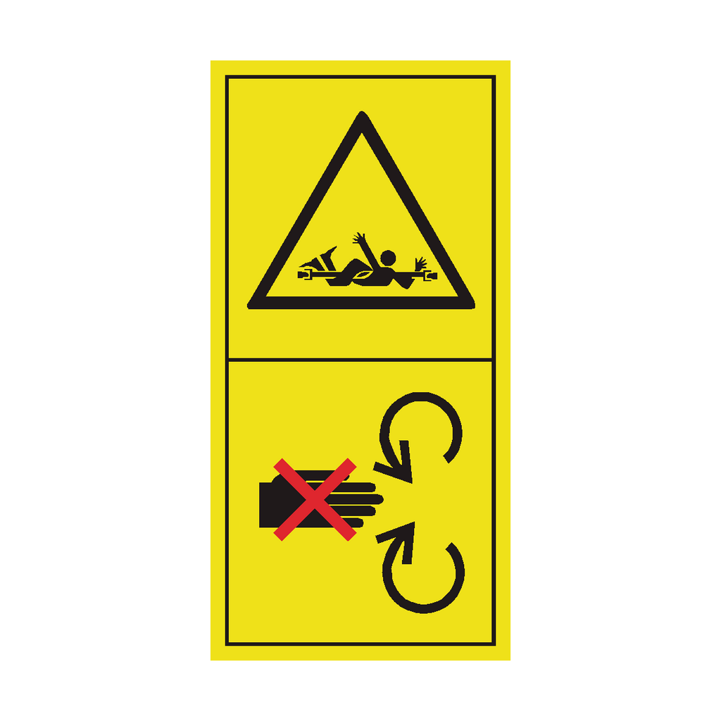 Do Not Remove Or Open Safety Shield While Engine Is Running Sticker | Safety-Label.co.uk