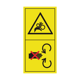 Engine Running - Do Not Open or Remove Safety Shield Sticker | Safety-Label.co.uk