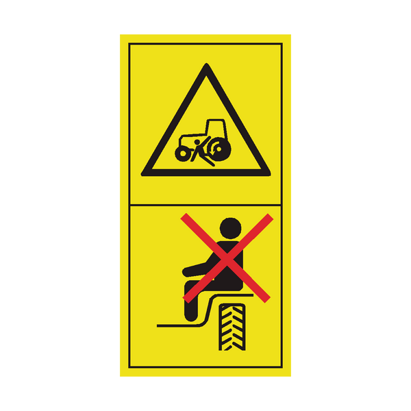 Do Not Ride On Machine Except In Supplied Seat Sticker | Safety-Label.co.uk