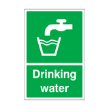 Drinking Water Safety Sign | Safety-Label.co.uk