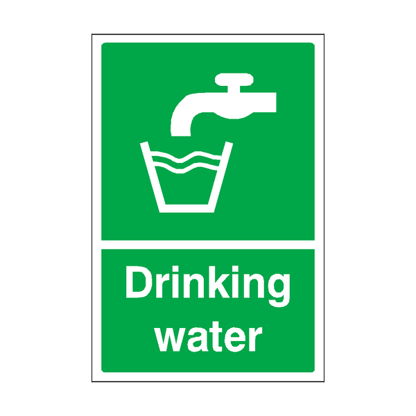 Drinking Water Safety Sign | Safety-Label.co.uk