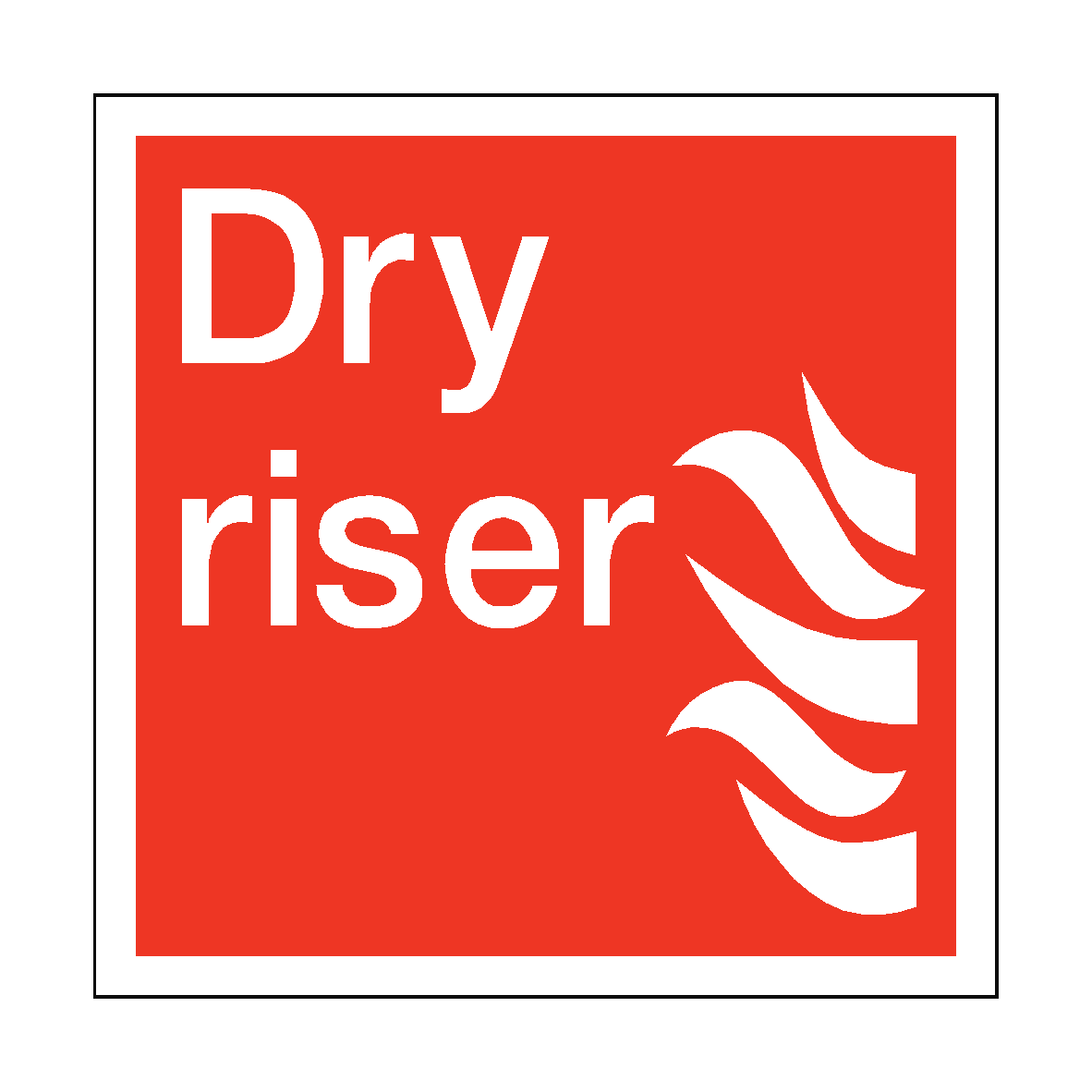 Dry Riser Square Sticker | Safety-Label.co.uk