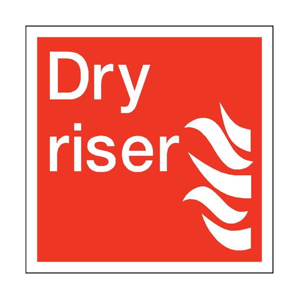 Dry Riser Square Sticker | Safety-Label.co.uk