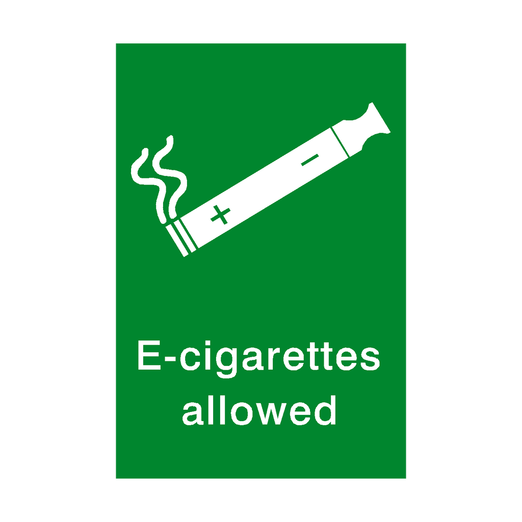 E-Cigarettes Allowed Sticker E-Cigarettes Allowed Sticker