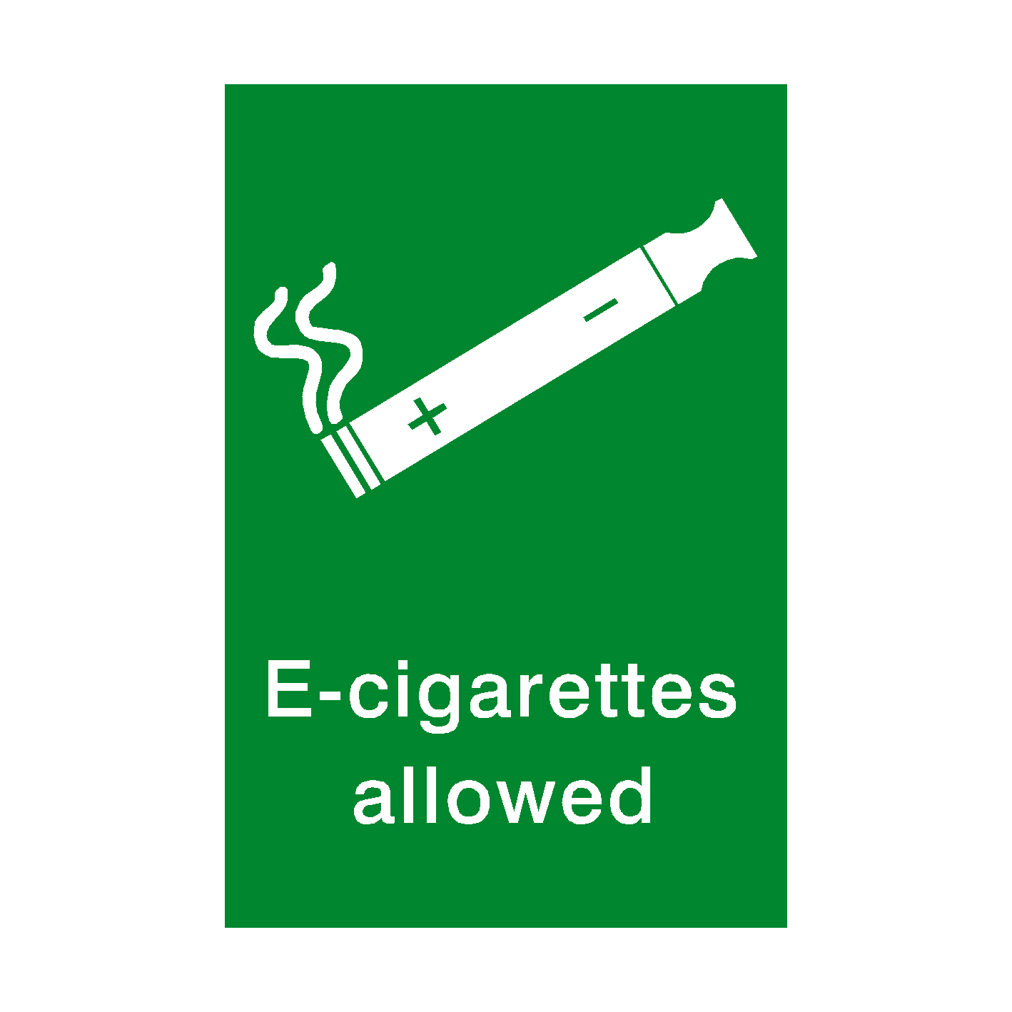 E-Cigarettes Allowed Sticker