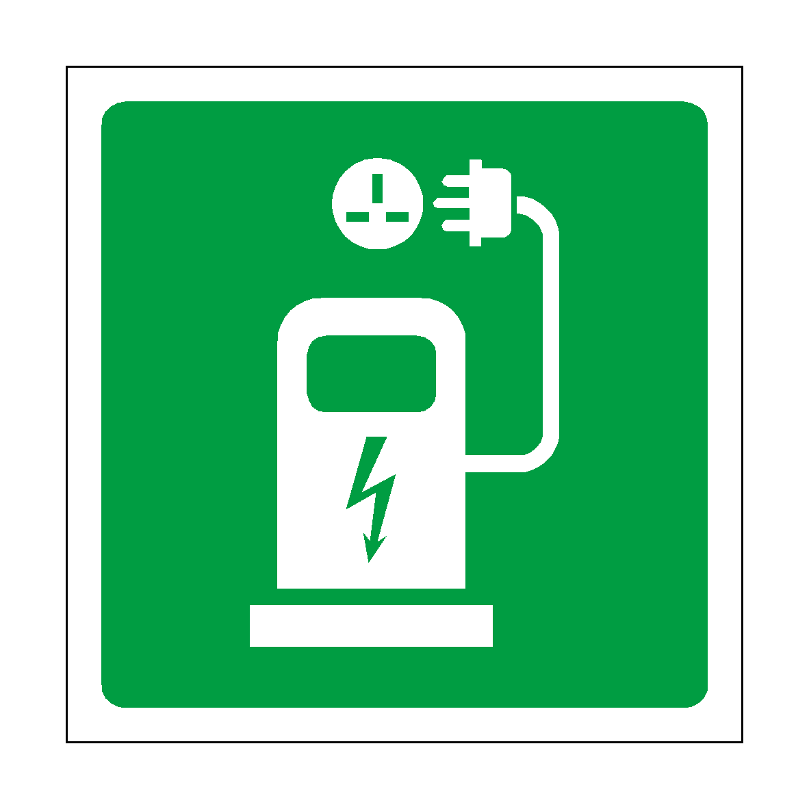 Base Charge Sign Electric Charge Point Station Sign | Safety-Label.co.uk