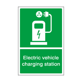 Electric Vehicle Charging Station Sign | Safety-Label.co.uk