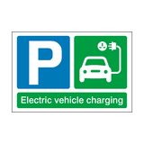 Electric Vehicle Charging Parking Sign | Safety-Label.co.uk